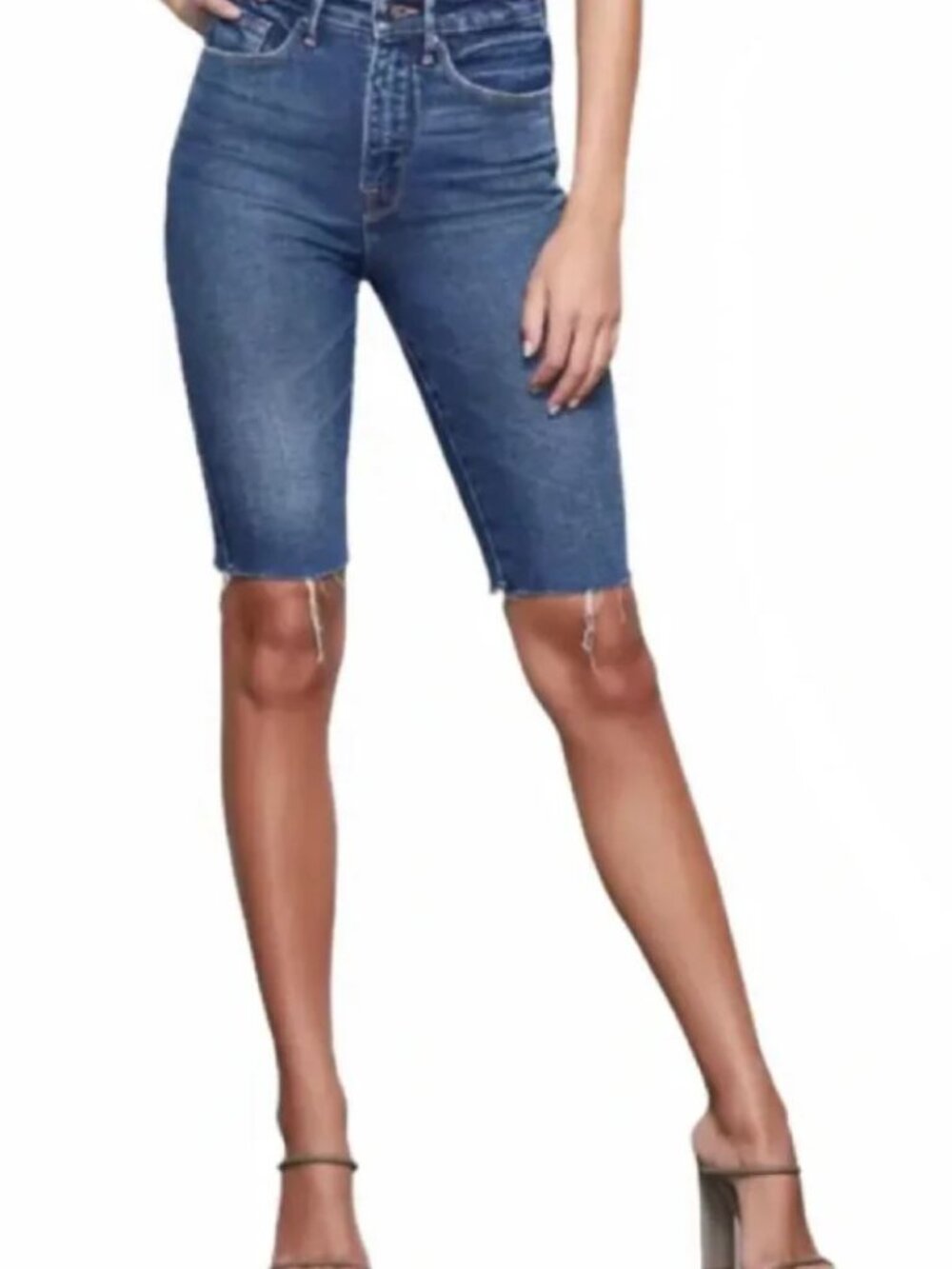 GOOD AMERICAN BERMUDA JEAN SHORTS